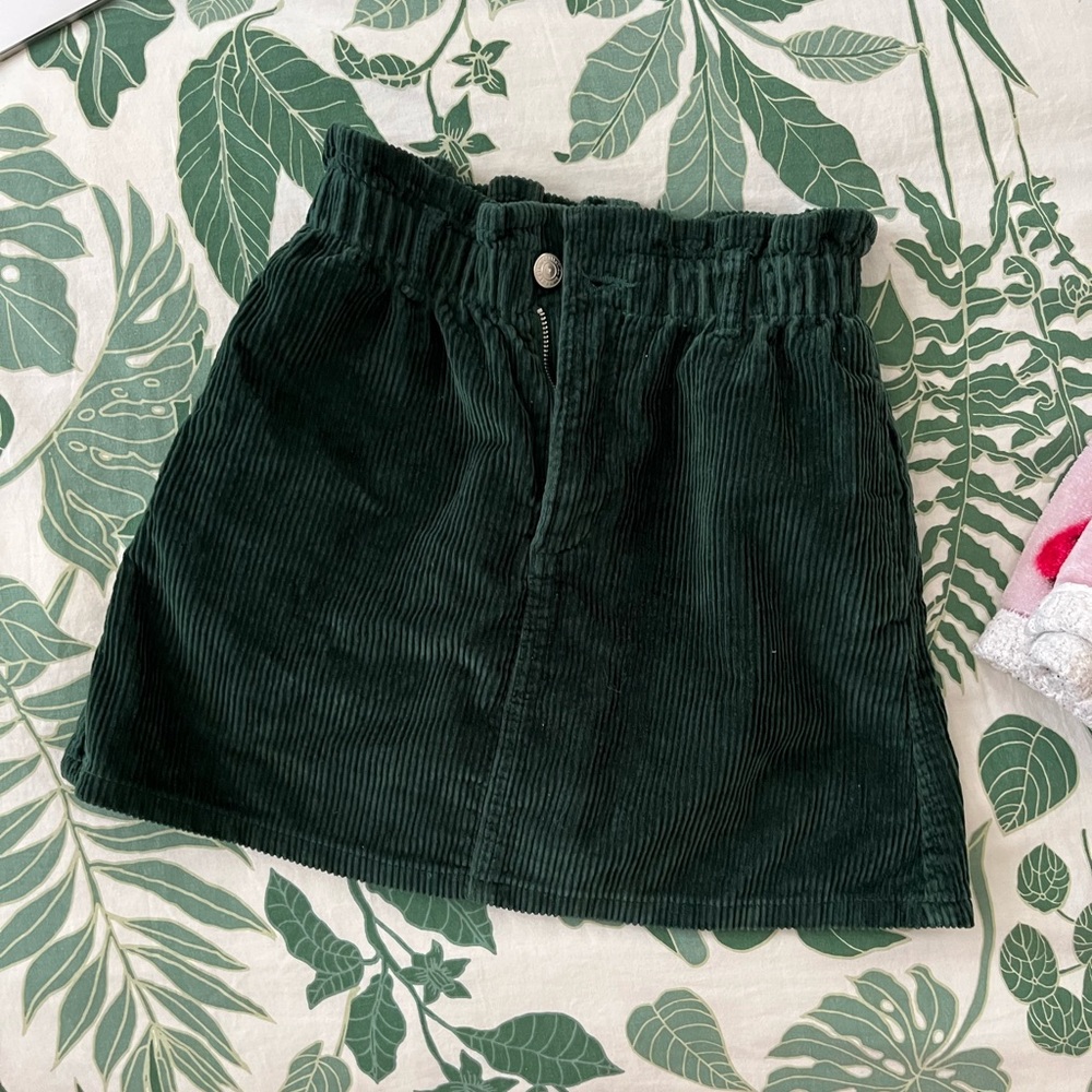 green zara skirt